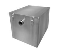 Collecteur de Graisse Commercial 96 L Sous Évier Intercepteur 10 KG Acier Inoxydable Excrété Huile Séparateur Filtre de Déchets Restaurant Cuisine Hôtel Café 50 mm Valve Compacte 42 H / 45 W / 52 D cm