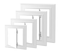 Trappe d'Accès 10x10cm, Hublot d'Inspection en Plastique ABS pour Mur et Plafond, Porte de Maintenance Peignable avec Kit d'Installation