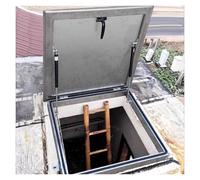 Trappe d'accès à toit plat, couvercle de sortie de toit incliné résistant aux intempéries avec joint en caoutchouc, couvercle de tête de puits manuel en acier étanche