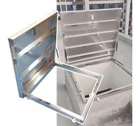 Trappe d'accès à toit plat en acier inoxydable imperméable avec joint en caoutchouc Capacité de charge de 100 kg 58-99 cm Parfait pour un accès facile et une durabilité