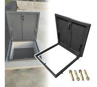 Trappe D'accès Au Toit Acier Galvanisé - Panneau D'accès Au Plafond - Ciel Fenêtre Porte De Sécurité - Tête De Puits/chapelle/base(75x75cm/29.5x29.5in)