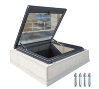 Trappe D'accès Au Toit avec Panneau en Polycarbonate et Joint D'étanchéité, Fenêtre de Toit Étanche avec Tiges de Support pour Combles, Toitures de Maisons, Combles(85x85cm/34x34in)