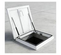 Trappe d'accès au toit, couvercle de lucarne en acier galvanisé avec cadre en aluminium avec poignée, lucarnes de couverture de sortie de cave de grenier(25.6x21.7"/65x55cm)