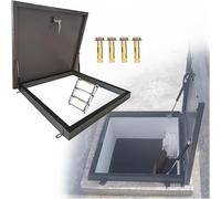 Trappe D'accès Au Toit,Couvercle De Sortie Toit Résistant Aux Intempéries Avec Vérin à Gaz,Loquet De Porte,Couvercle Découpe Trappe Evacuation Toit,Porte Sécurité Toit,80 * 80cm