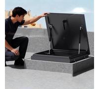 Trappe d'accès au toit de véhicule récréatif - 53,3 x 61 cm - Porte sécurisée en acier pour loft Inspect, panneau d'accès au toit pour camping-cars, installation facile et résistante aux intempéries