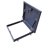 Trappe D'accès Au Toit Du Bâtiment Étanche À La Pluie, Porte De Sécurité Pour Toiture Avec Tige De Support Hydraulique Et Poignée À Interrupteur Porte Antivol Alliage(70x70cm/27.6x27.6in)