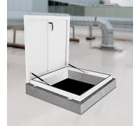 Trappe D'accès Au Toit Du Bâtiment Étanche À La Pluie, Trappe De Toit En Acier Galvanisé Revêtu De Poudre Porte De Sécurité En Acier Pour Toiture Trappe De Pont Résistante(80x80cm/31.5x31.5in)