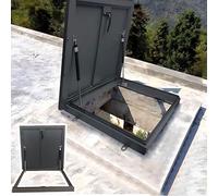 Trappe d'accès au toit en acier galvanisé avec vérin à gaz, poignée et loquet de porte pour une entrée sûre et facile pour grenier, sous-sol, terrasse