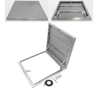 Trappe d'accès au Toit en Acier Inoxydable 304, avec loquet et Siphon de Sol pour Sortie de sous-Sol. Durable, 155 x 40 cm (61 x 15,7 po) - Solution d'accès sécurisée.