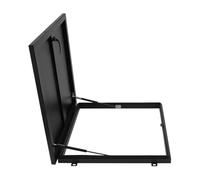 Trappe d'accès au toit en métal galvanisé - Robuste, étanche, vérin à gaz, installation facile, loquet et poignée de sécurité, puits de lumière for grenier, sortie de secours(85x75cm/33.5x29.5in)