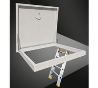 Trappe d'accès au toit étanche 61 x 55,9 cm, porte de sortie de secours avec poignée, s'adapte aux ouvertures de 76 à 99 cm, couverture d'inspection pour une meilleure durabilité et durabilité