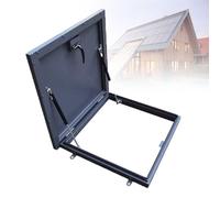 Trappe d'accès au toit - Porte de sécurité galvanisée pour greniers et sous-sols, trappe en aluminium résistant aux intempéries avec poignée, taille personnalisable pour une utilisation domestique et