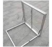 Trappe d'accès au Toit, Protection Anti-Pluie pour puits de lumière de Toit en Acier Inoxydable avec Double vitrage trempé, puits de lumière pour Installation sur terrasse, Couloir, Grenier,