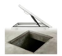 Trappe d'accès au toit réglable pour l'extérieur Plaque de protection de toit pour porte de ventilation latérale pour sous-sols avec joint d'étanchéité (65 x 65 cm)