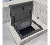 Trappe d'accès au toit robuste - Ouverture facile avec entretoises de soutien - Porte d'accès polyvalente pour phares (81 x 81 cm) - Solution de sécurité de qualité supérieure