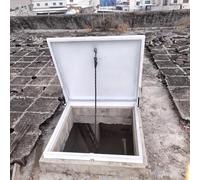 Trappe d'accès aux combles personnalisable - Couvercle de puits de lumière métallique antivol et étanche à la pluie pour l'entretien de la maison, accessoires inclus, compatible avec une ouv