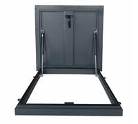 Trappe d'accès carrée pour porte de piège de toit, barre de support hydraulique en acier galvanisé, idéale pour un usage domestique et industriel (95 x 95 cm)