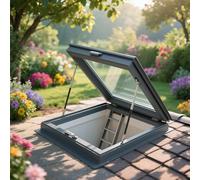 Trappe d'accès de secours pour toiture commerciale,Puissance de grenier en acier galvanisé robuste,Trappe de sécurité pour entretien de toiture,Porte antivol en acier pour trappe de toit(95*100cm/37.4