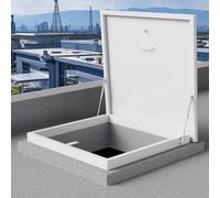 Trappe d'accès de toit à 90° avec joint et poignée - Porte d'accès facile à installer pour toit (85 x 85 cm) - Parfait pour les propriétaires et les entrepreneurs