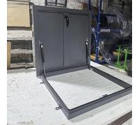 Trappe d'accès de toit à vérin à gaz haute résistance avec poignée Solution d'entretien pour toit (90 x 90 cm) Idéal pour un accès facile et un entretien du toit.