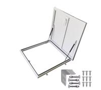 Trappe d'accès de toit commerciale résistante aux intempéries - Plaque de couverture durable pour grenier et sous-sol pour un accès facile aux têtes de puits et trous d'homme - Design blanc robuste 61