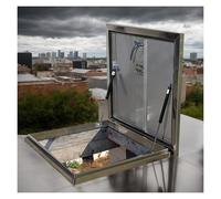 Trappe d'accès de toit de qualité supérieure 76,2 x 91,4 cm - Sortie de secours résistante aux intempéries pour ventilation CVC et contrôle de la climatisation en acier inoxydable Tailles 61 x 61 cm