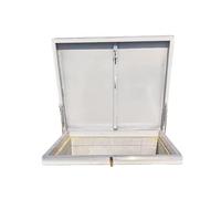 Trappe d'accès de toit en acier galvanisé 71 x 71 cm Porte de sécurité en métal robuste pour entretien facile du toit Panneau d'accès au toit pour maisons et bâtiments commerciaux