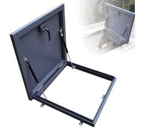 Trappe d'accès de toit en alliage d'aluminium - Porte de sécurité avec poignée d'interrupteur 55 x 55 cm Parfait pour l'installation de terrasse à la maison et une utilisation industrielle - et