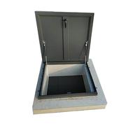Trappe d'accès de toit hydraulique étanche à 90° - 50 x 50 cm pour toits et puits souterrains, solution d'entrée sûre, point d'accès durable et fiable