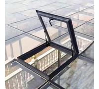 Trappe d'accès de toit réglable résistante aux intempéries en verre trempé pour l'hiver et le jardin, 70 x 45 cm, aération de plafond pour grenier et toit