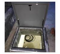 Trappe d'accès de toit sur mesure - Trappe de sécurité pour toit plat, tailles 50,8 à 96,5 cm, accès d'entretien pour terrasse, pergola, grenier, panneau métallique galvanisé imperméable (86