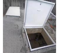 Trappe d'accès de toiture commerciale avec loquet et poignée, porte de sécurité d'accès d'urgence blanche pour la maintenance, les réparations et les installations, ,Inner L X W--35.4x35.4in/90 x 90cm