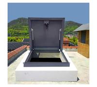 Trappe d'accès en acier galvanisé noir de 650 mm - Toit plat, terrasse, terrasse, solution d'entrée de sous-sol - Sécurisée, résistante aux intempéries et durable pour un accès facile