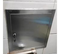 Trappe d'accès en acier inoxydable avec serrure et clé - Porte de cuisine d'extérieur robuste, trappe d'inspection en métal pour îlot de grill, couvercle pour réparation d'ouvertures dans les armoires