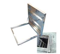 Trappe d'accès en acier inoxydable pour toits plats de 55,9 à 101,6 cm - Fenêtre de toit sécurisée idéale pour l'entretien du toit et des têtes de puits - Construction résistante aux intempéries