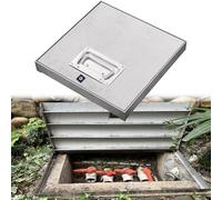 Trappe d'accès encastrée en acier inoxydable, couvercle de regard de visite verrouillable pour puits, sous-sol ou cour, dimensions sur mesure.
