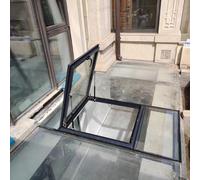 Trappe d'accès for fenêtre de toit, 1 pièce, en alliage d'aluminium durable avec verre trempé for grenier et véranda(85x100cm)