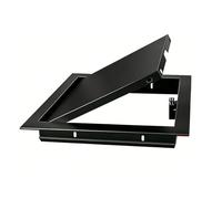 Trappe Daccès Invisible en Alliage Daluminium pour Plomberie, Ouverture Magnétique par Simple Pression, Pouvant être Peinte, pour Plafond/Mur. Black 6x8IN/150x200MM