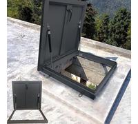 Trappe d'accès pour trappe de toit, acier galvanisé avec revêtement en poudre, installation de terrasse, couvercle de sortie de grenier/sous-sol avec vérin à gaz et poignée,