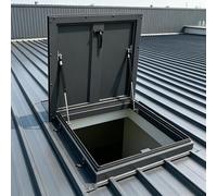 Trappe d'accès Toit en Aluminium, Trappe de Toit à Vérins Hydrauliques, pour Toits Plats, Terrasses et Entrées Extérieures(60 * 60cm/23.6 * 23.6in)