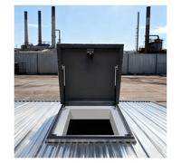 Trappe d'accès Toit Plaque Recouvrement Couvercles Acier Galvanisé Haute Résistance aux Intempéries Porte Sécurité Toit Grenier(70x70cm/2.3x2.3ft)