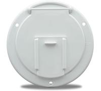 Trappe de câble électrique avec housse étanche blanche ronde de protection pour cordon d'alimentation universel 30 et 50 A pour camping-car, caravane, bateau, maison, jardin, accessoires d'extérieur