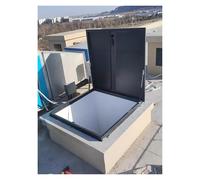 Trappe de cave en acier métallique haute performance pour couvrir les puits - Porte d'accès au toit résistante aux intempéries - Couvercle de sortie de toit polyvalent pour un entretien et une