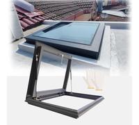 Trappe de lucarne en aluminium avec verre trempé - Design monobloc durable pour greniers, sous-sols et accès d'urgence - Installation facile