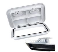 Trappe de pont marine, panneau d'accès rectangulaire, 44 x 31 cm, couvercle d'étanchéité étanche, design antidérapant, matériau durable de qualité marine, blanc, pour utilisation sur bateau, yacht et