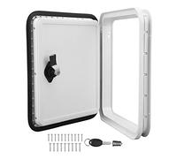 Trappe de Porte à Bagages Arrondie 297 X 350 Mm, Trappe d'accès Marine Robuste, Ouverture à 180 Degrés pour Camping-car