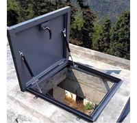 Trappe de sécurité pour entretien de toiture,Puissance de grenier en acier galvanisé robuste,Porte de trappe d'accès de toit en acier galvanisé,Trappe d'accès de toit commerciale(70*75cm/27.6*29.5in)