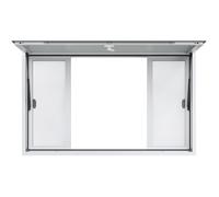 Trappe De Service -Vevor-152,4 X 91,4 Cm,Aluminium Avec Quatre Panneaux Coulissants Et Auvent De Protection Multicolore