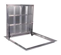 Trappe de sol 1000 x 1000 mm Trappe de visite Panneau d'accès Trappe d’accès Couvercle de regard pour cave et puits d'inspection 100 x 100 cm