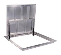 Trappe de sol Aluminium 800 mm x 800 mm Trappe de visite Panneau d'accès Trappe d’accès Couvercle de regard pour cave et puits d'inspection 80 x 80 cm